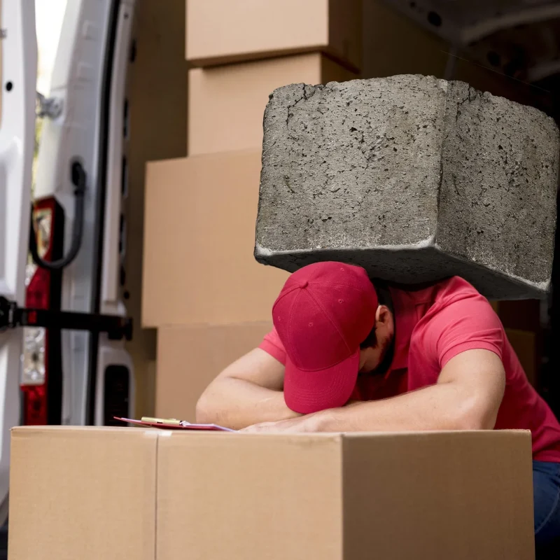 man move heavy items
